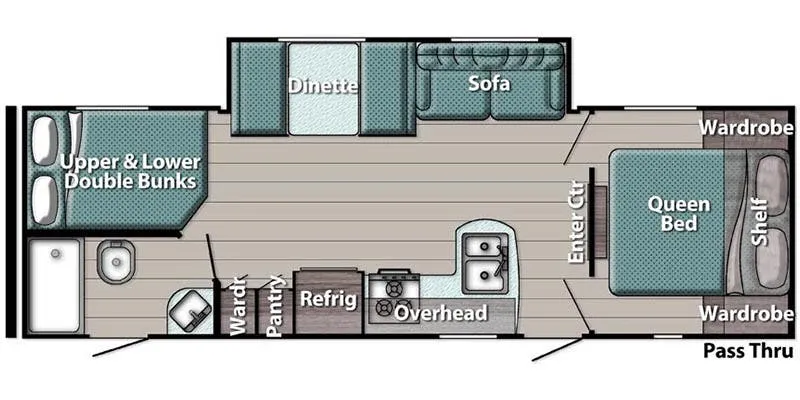 Gulf Stream Kingsport Ultra Lite 268BH floor plan