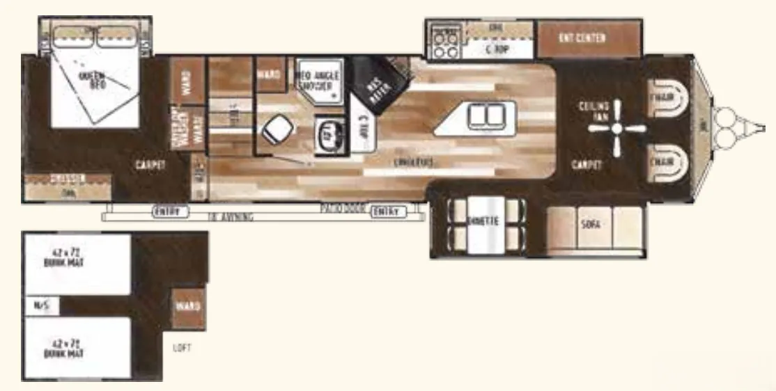 Forest River Salem Villa Estate 4092BFL floor plan