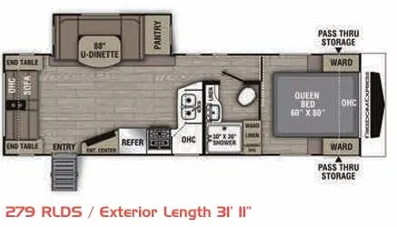 Coachmen Freedom Express Ultra Lite 279 RLDS floor plan