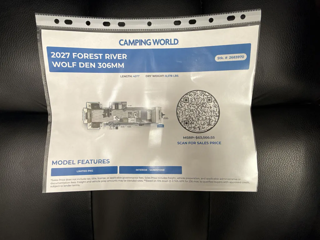 2027 Forest River Cherokee Wolf Den 306MM, Photos photo 23