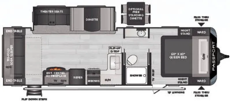 Keystone Passport 2700RL floor plan