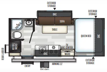 Forest River Flagstaff E-Pro E19FBS floor plan