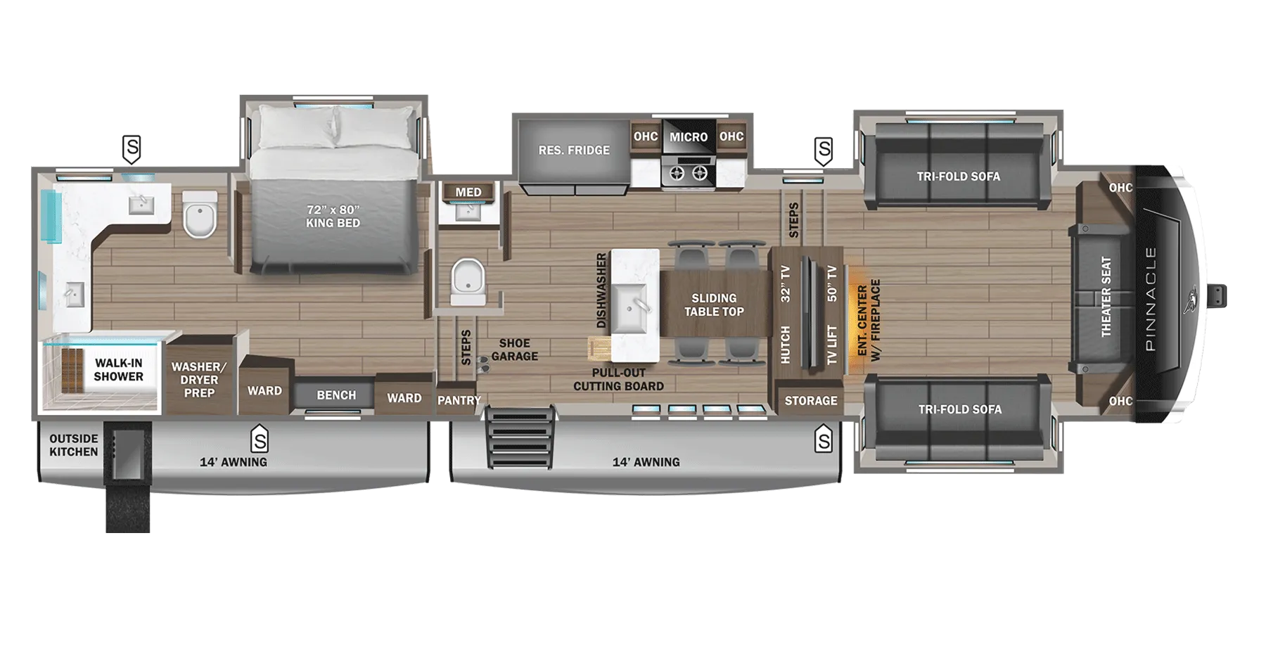 2025 Jayco Pinnacle 38FLGS - Floor plan