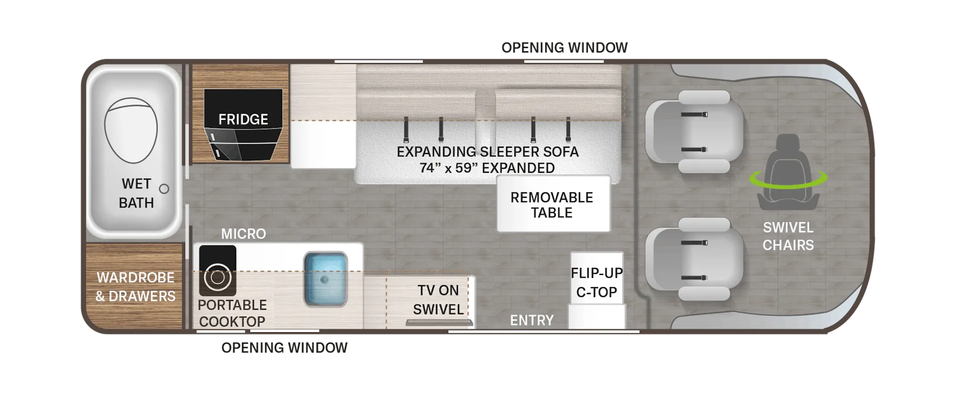 2024 Thor Motor Coach Sequence 20K - Floor plan
