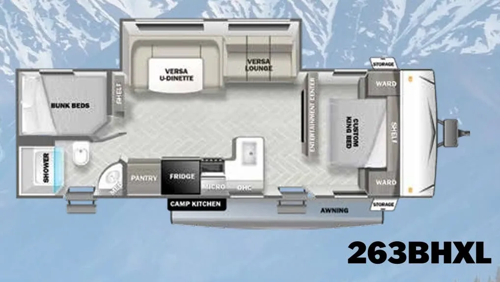 2023 Forest River Salem Cruise Lite 263BHXL - Floor plan