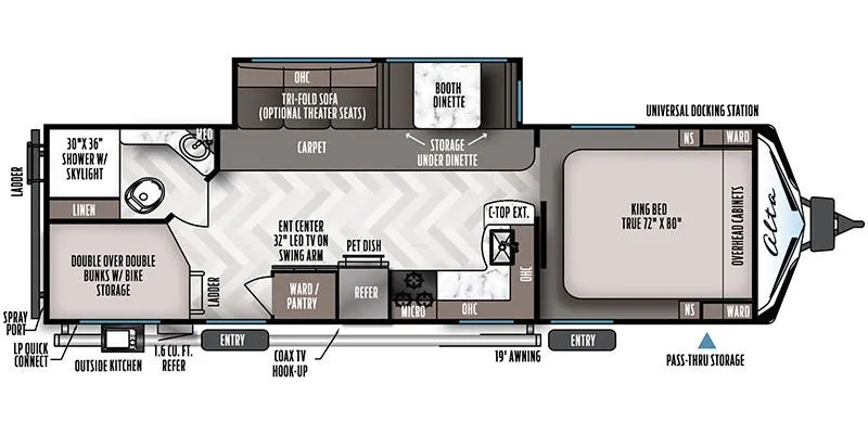 2022 East to West Alta 2800KBH floor plan
