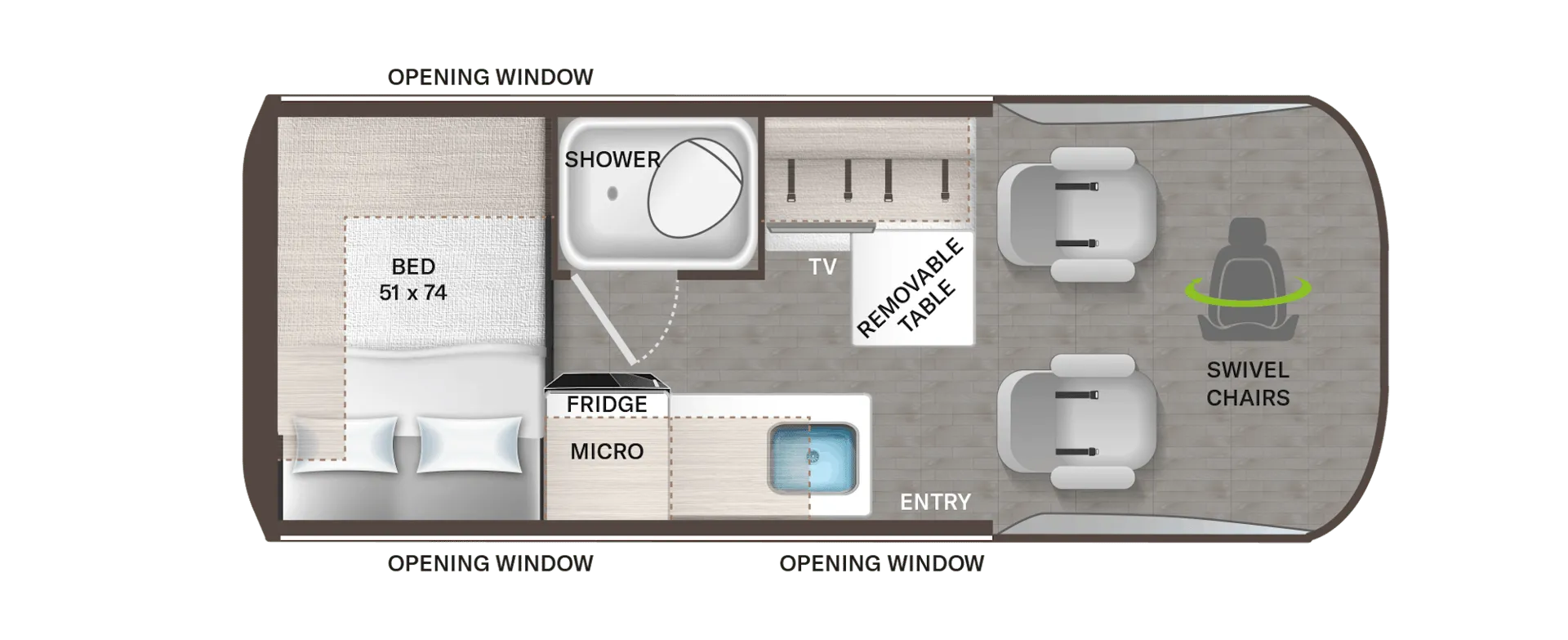 2023 Thor Motor Coach Sanctuary Transit 19LT - Floor plan
