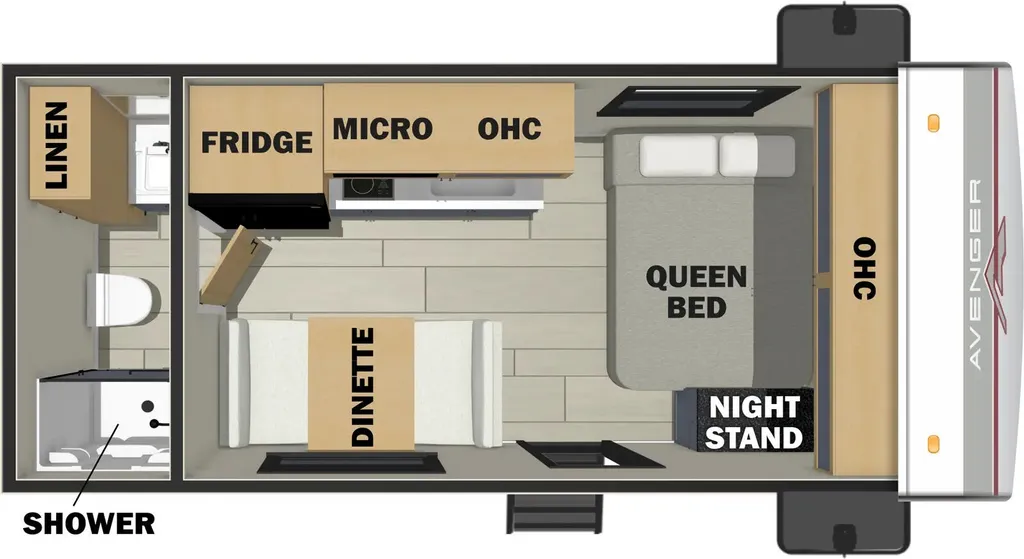 2025 Prime Time Avenger LT 16FQ floor plan