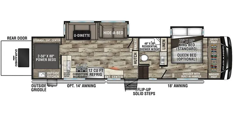K-Z Durango D311BHD floor plan