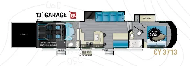 Heartland Cyclone 3713 floor plan