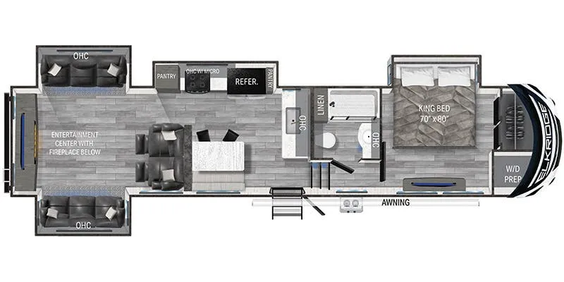 Heartland ElkRidge ER 37 RED floor plan