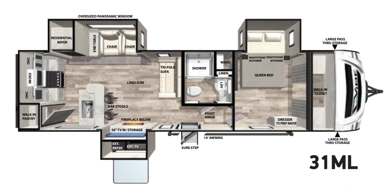 Forest River Vibe 31ML floor plan