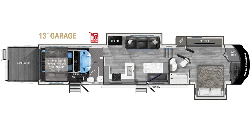 2022 Heartland Road Warrior 414 floor plan