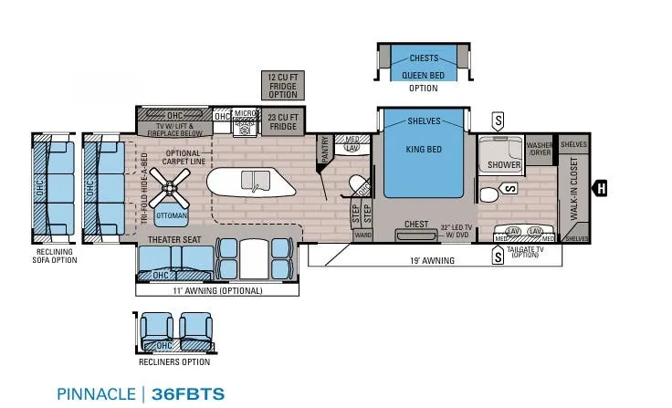Jayco Pinnacle 36FBTS floor plan