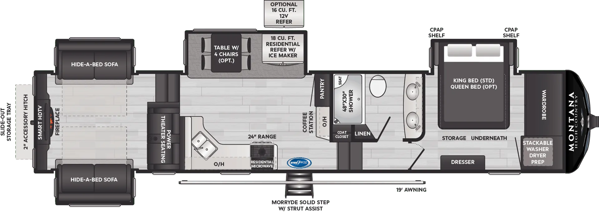 2024 Keystone Montana High Country 373RD - Floor plan