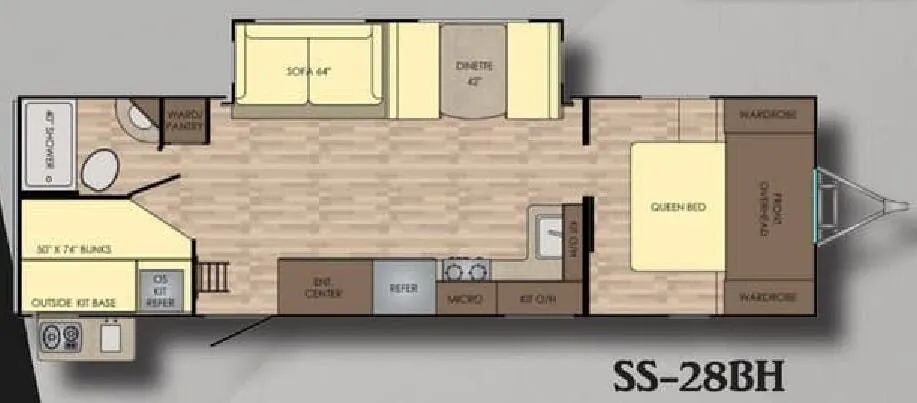 CrossRoads Sunset Trail Grand Reserve 28BH floor plan