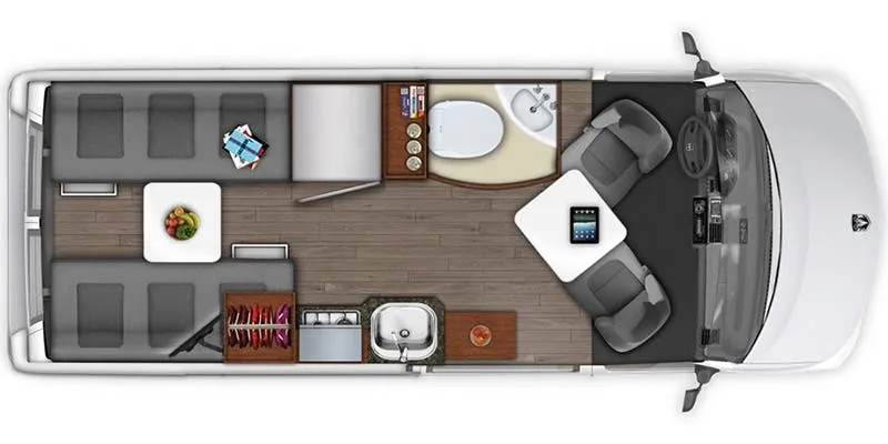 Roadtrek Zion Slumber Base floor plan