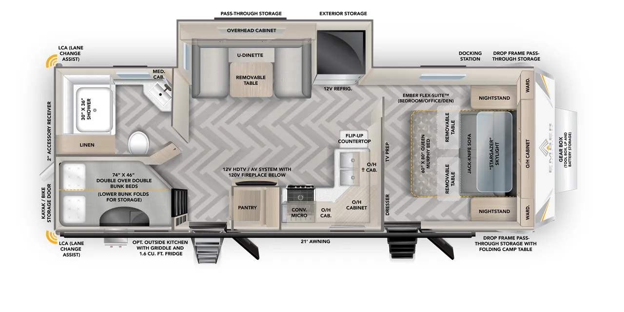 2024 Ember RV Touring Edition 24MBH - Floor plan