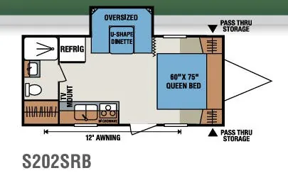 K-Z Sportsmen S202SRB floor plan