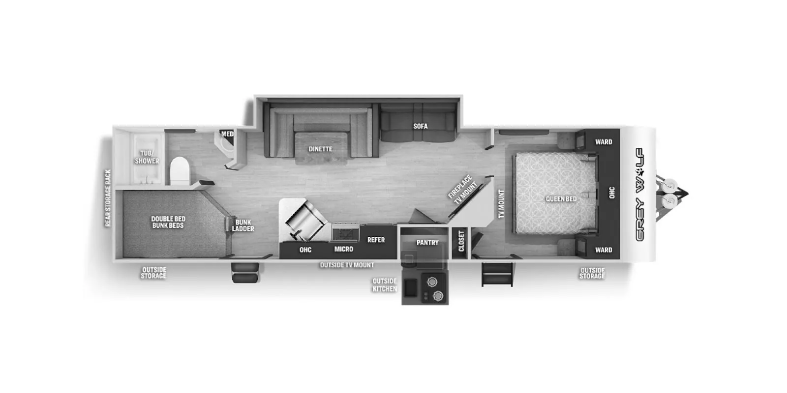 2021 Forest River Cherokee Grey Wolf 27DBH - Photo 3