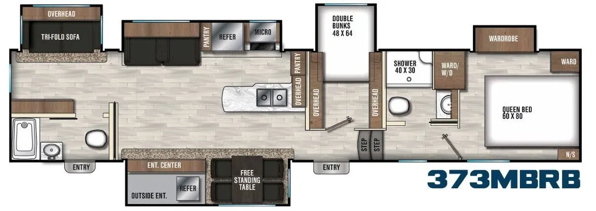 Coachmen Chaparral 373MBRB floor plan
