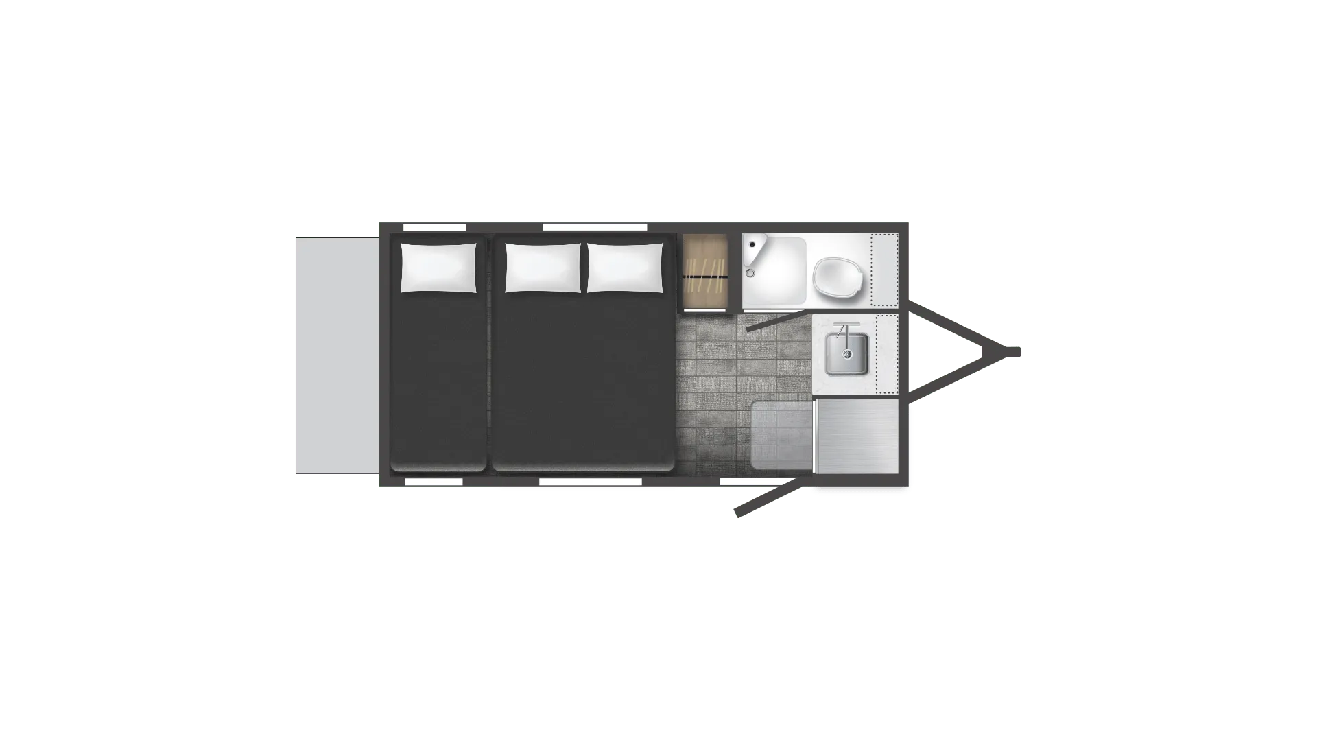 Winnebago HIKE 100 FLX H1316FB floor plan