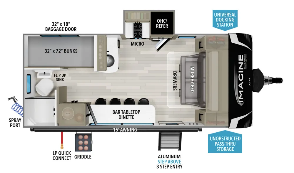 Grand Design Imagine AIM 18BH floor plan