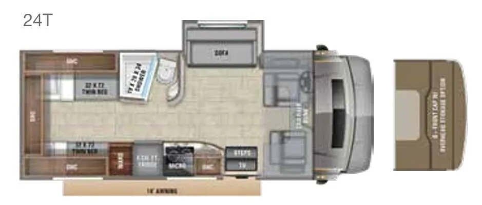 Entegra Coach Qwest 24T floor plan