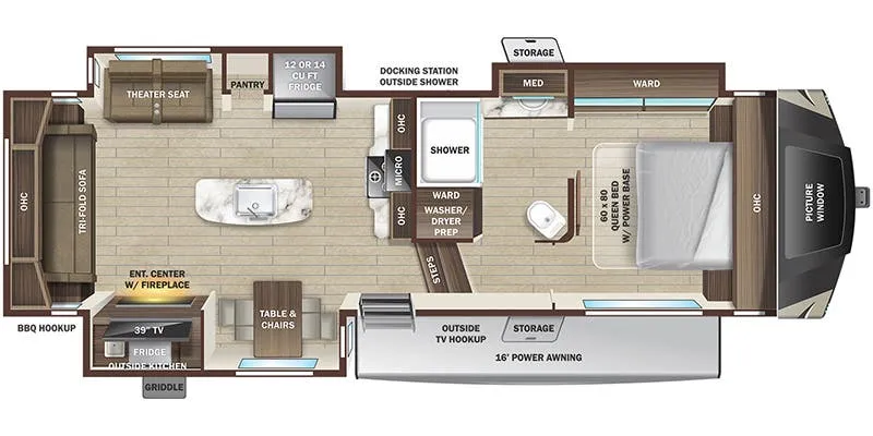 Highland Ridge Roamer 294RLS floor plan