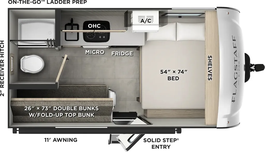 2026 Forest River Flagstaff E Pro 13LE floor plan