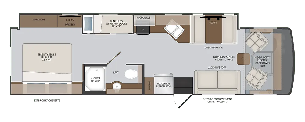 Holiday Rambler Admiral 34NJ floor plan
