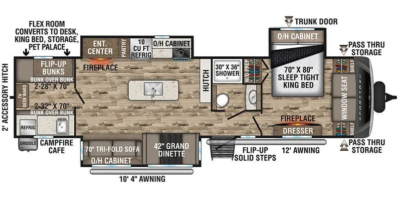 2022 Venture RV SportTrek Touring Edition STT343VIB floor plan