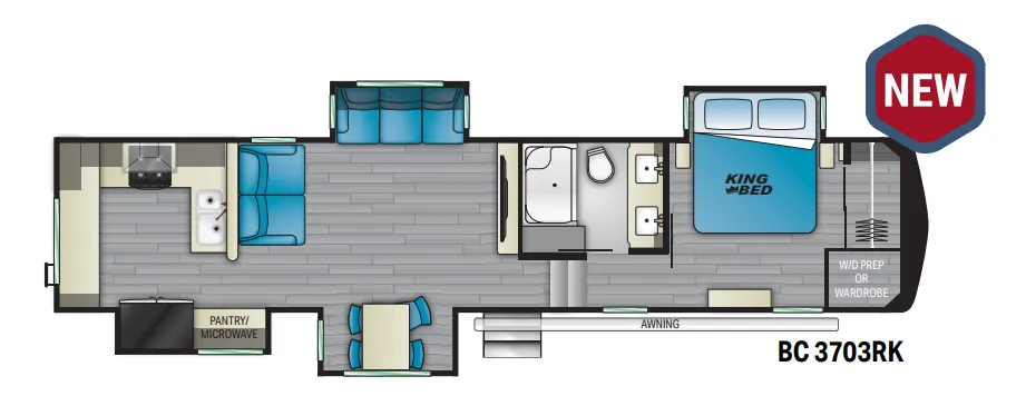 Heartland Big Country 3703RK floor plan