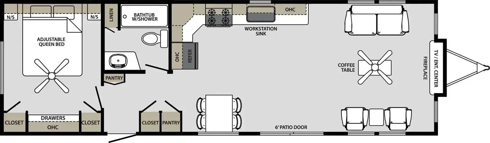 Forest River Quailridge Premier Canada 45AKFL-D-C-P floor plan