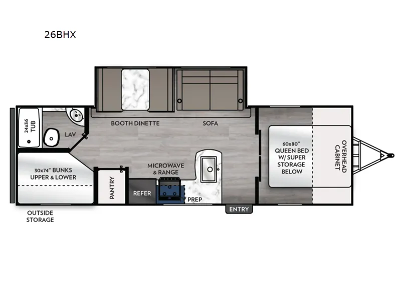2026 Coachmen Apex 26BHX - Floor plan