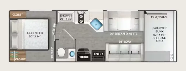 Thor Motor Coach Freedom Elite 28HZ floor plan