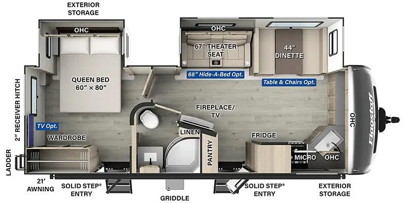 2025 Forest River Flagstaff 26FKBS floor plan