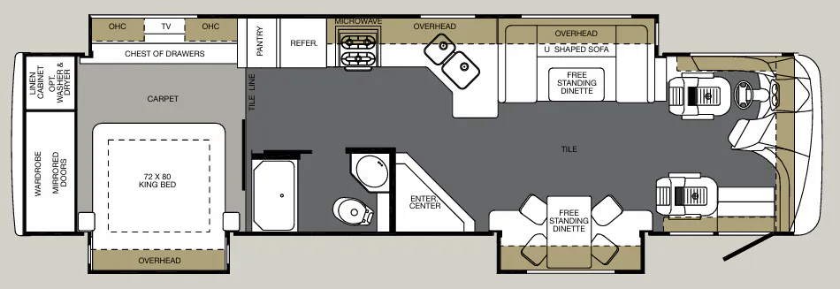 Forest River Berkshire 360 FWS floor plan