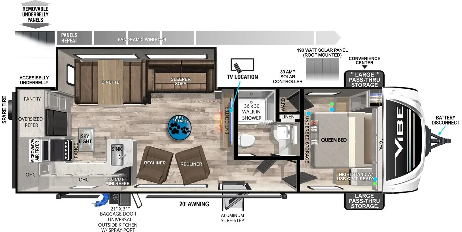 2025 Forest River Vibe 26RK - Floor plan