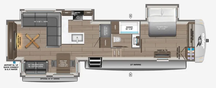 2027 Jayco Eagle 335LSTS - Floor plan