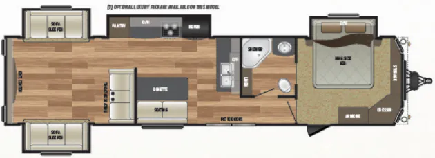 Keystone Retreat 39RDEN floor plan