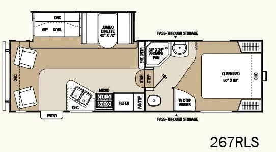 Coachmen Chaparral Lite 267RLS floor plan