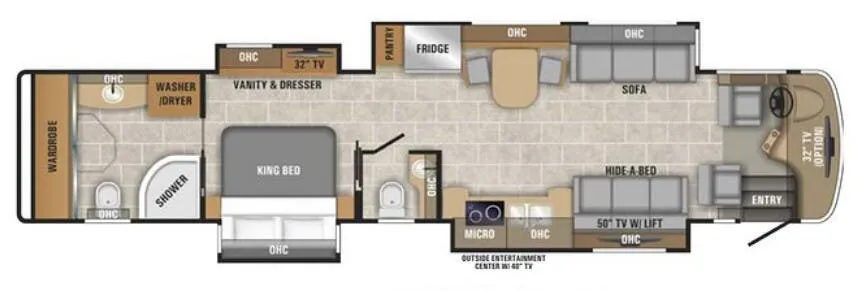 Entegra Coach Insignia 44W floor plan