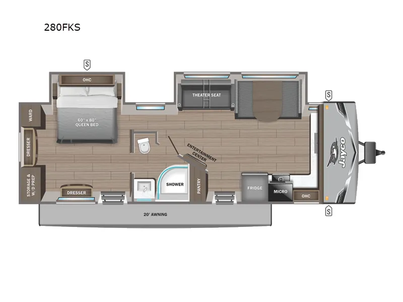 2026 Jayco Jay Flight SLX 280FKS - Floor plan
