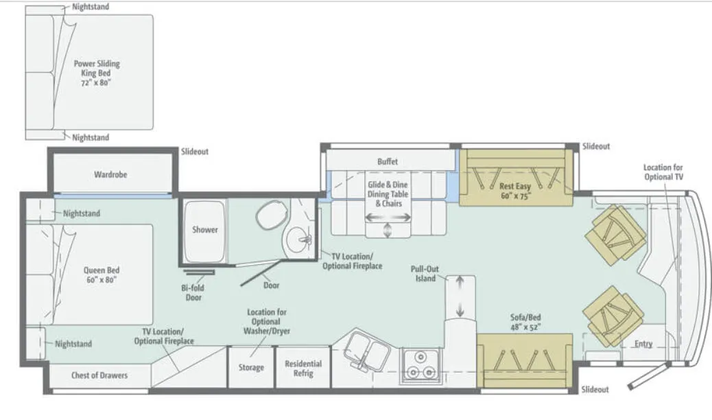 2015 Itasca Meridian 36M - Floor plan