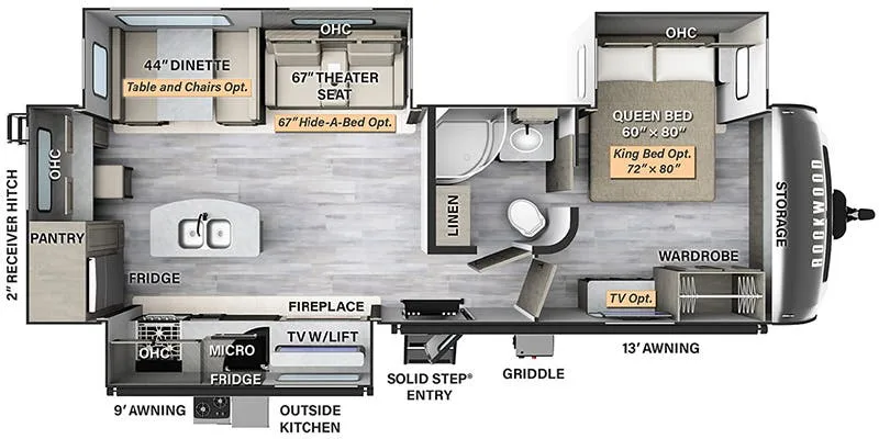 2023 Forest River Rockwood Ultra Lite 2720IK - Floor plan