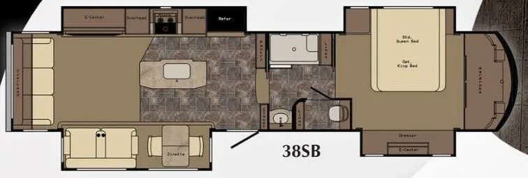 CrossRoads Carriage 38SB floor plan