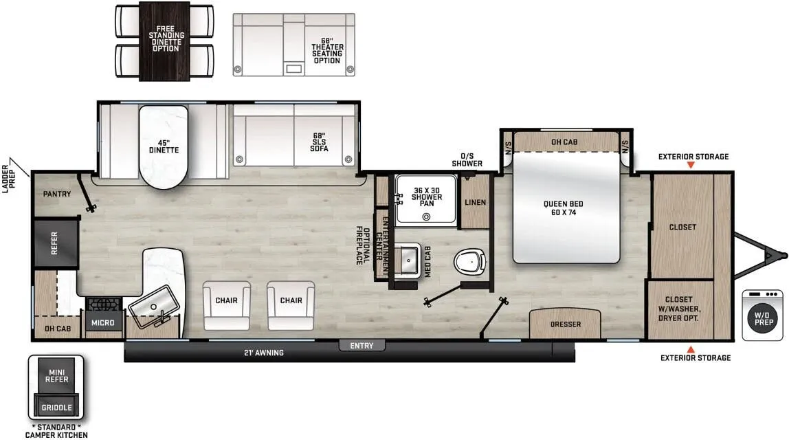 2024 Forest River Aurora Sky 310KDS - Floor plan