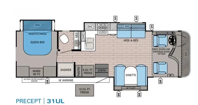 Jayco Precept 31UL floor plan