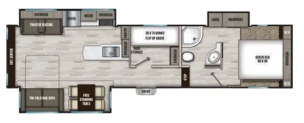 Coachmen Chaparral Lite 30BHS floor plan